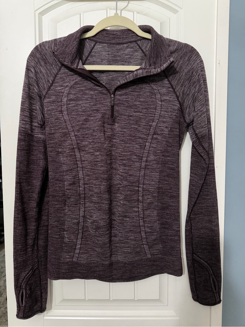 lululemon athletica Plum Marled Half-Zip Pullover